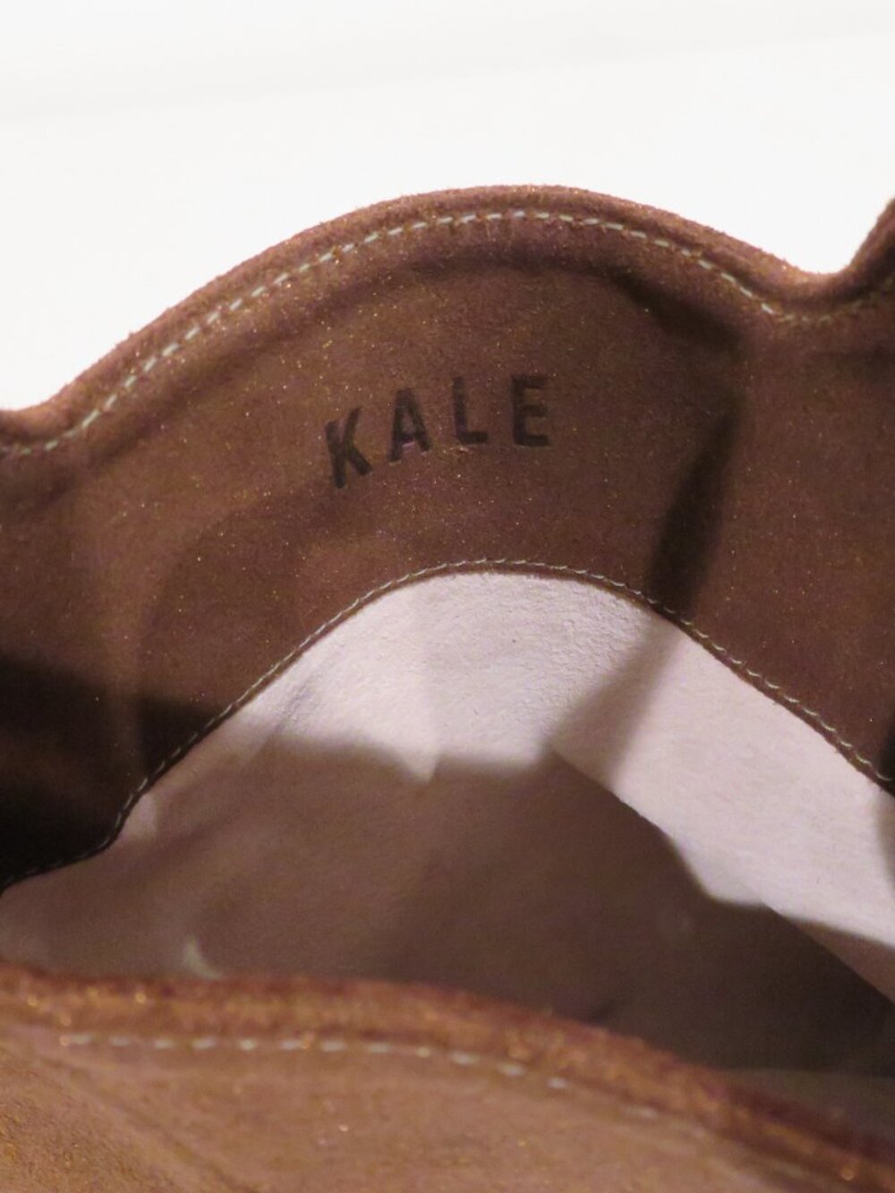Kale Brown Suede Japanese Style Knot Wristlet Bag - Picture 8 of 12